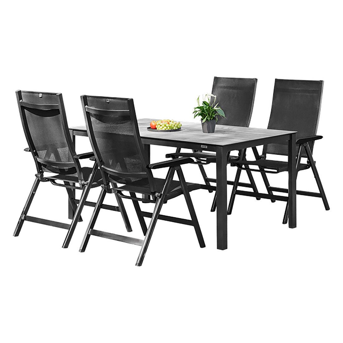 Kettler Basic+ Premium Gartenmöbel-Set M (4 Plätze) Tisch 160x95cm