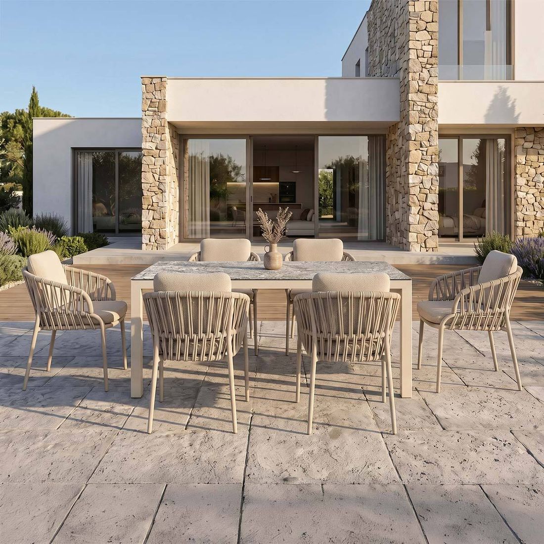 Zebra Ares Gartensessel Aluminium mit Sitz- und Rückenkissen