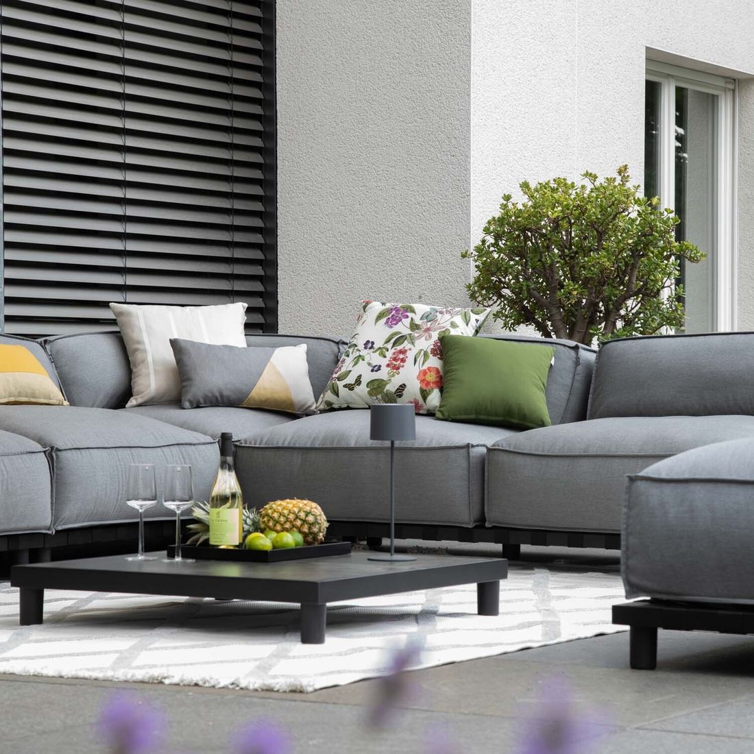 SCHÖNER WOHNEN-Kollektion Vlieland Gartenloungesofa Aluminium/Sunbrella