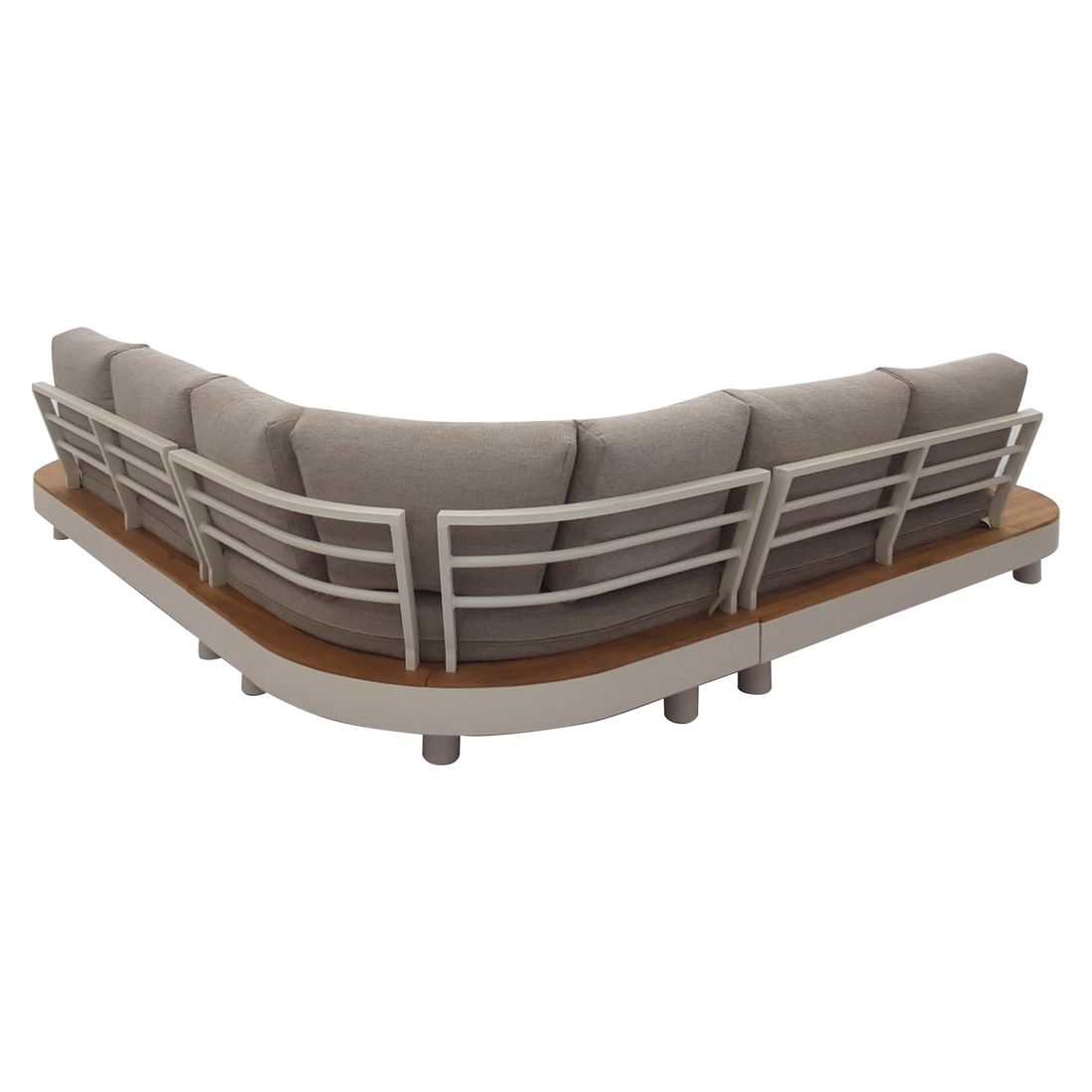 OUTLIV. California Ecklounge inkl. Loungetisch Aluminium/Teak/Olefin