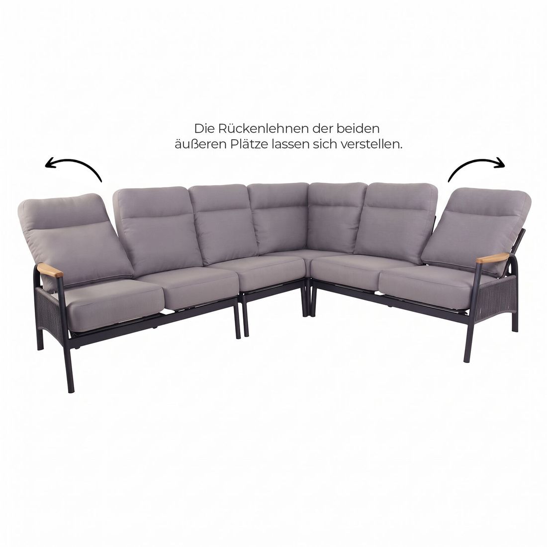 OUTLIV. Valencia Dininglounge Tisch 180x90cm Aluminium/Rope/Olefin