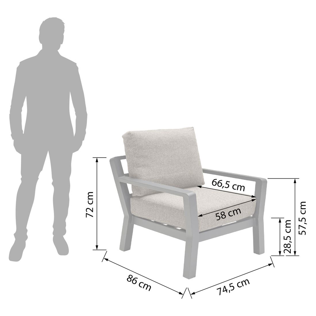 LC Garden Avena Dininglounge Aluminium/Polyester