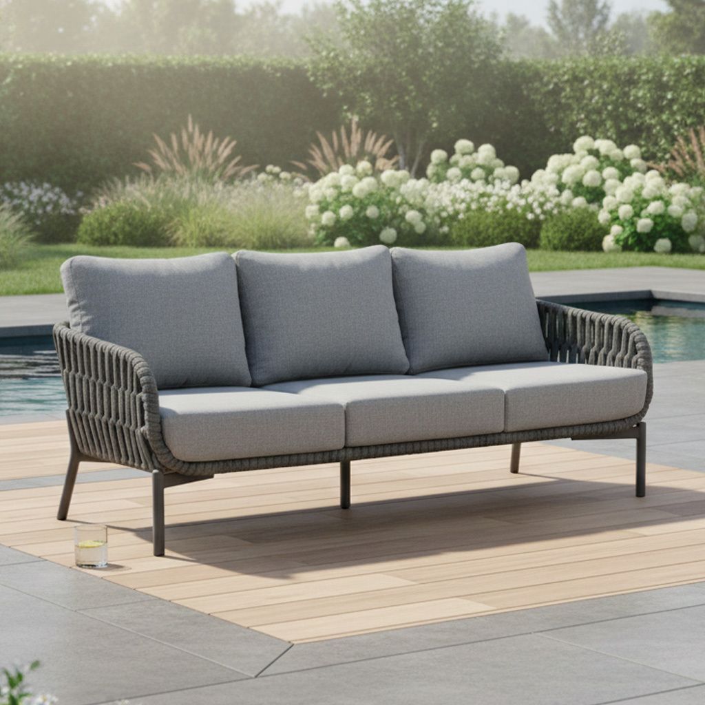 LC Garden Terano Diningsofa Low Dining Aluminium/Rope/Olefin