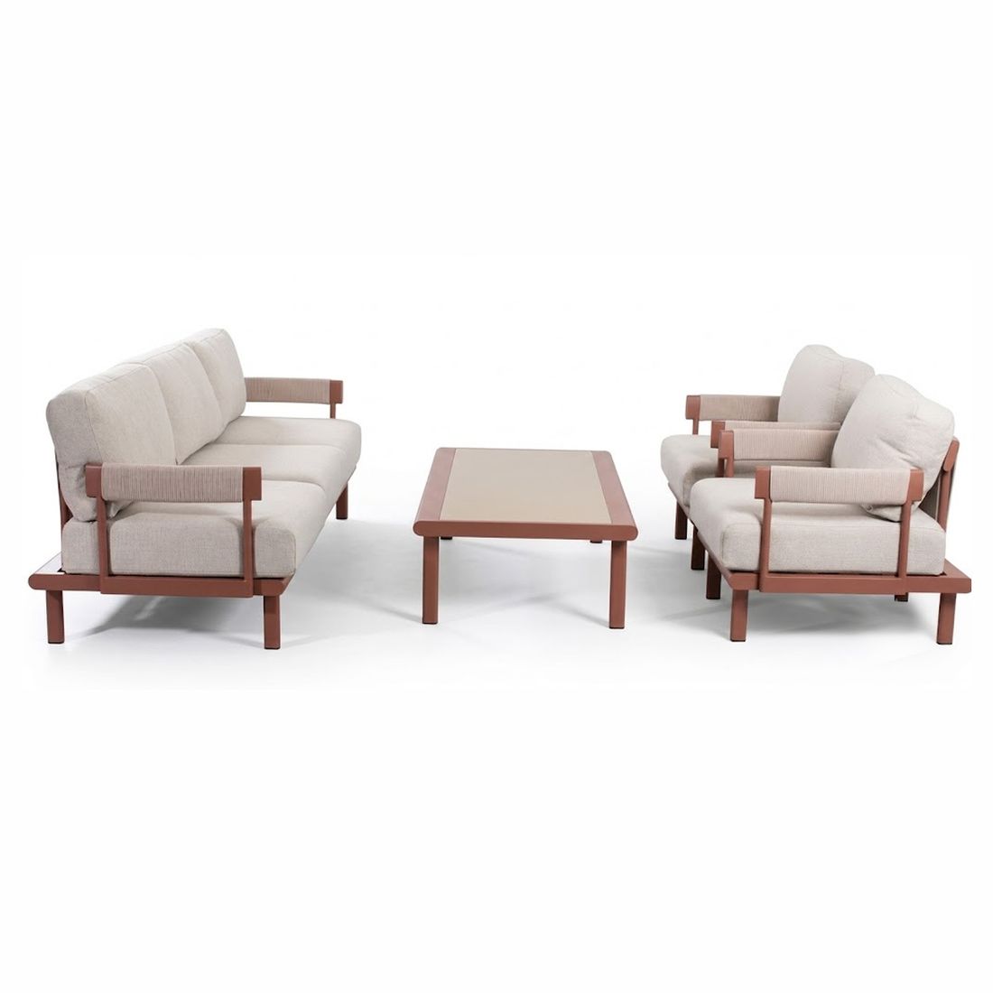 OUTLIV. Emma Loungeset inkl. Loungetisch Aluminium/Olefin