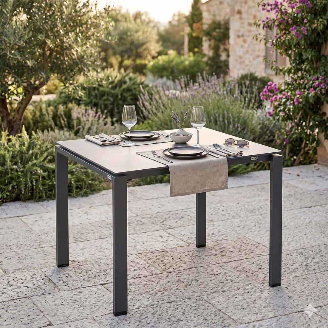 Kettler Float Gartentisch 95x95cm Aluminium/HPL