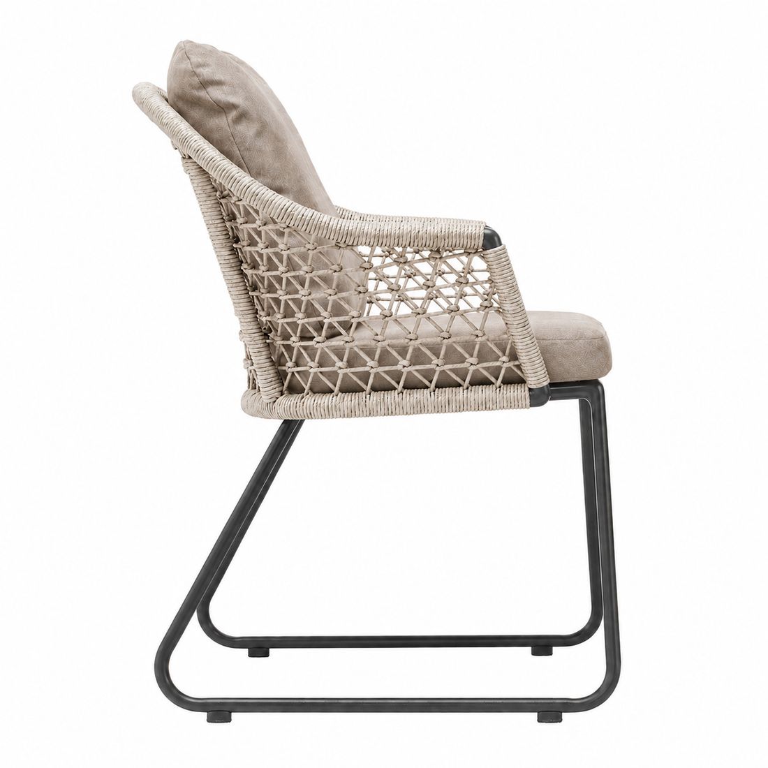OUTLIV. Clara Gartensessel Aluminium/Rope mit Sitz- und Rückenkissen