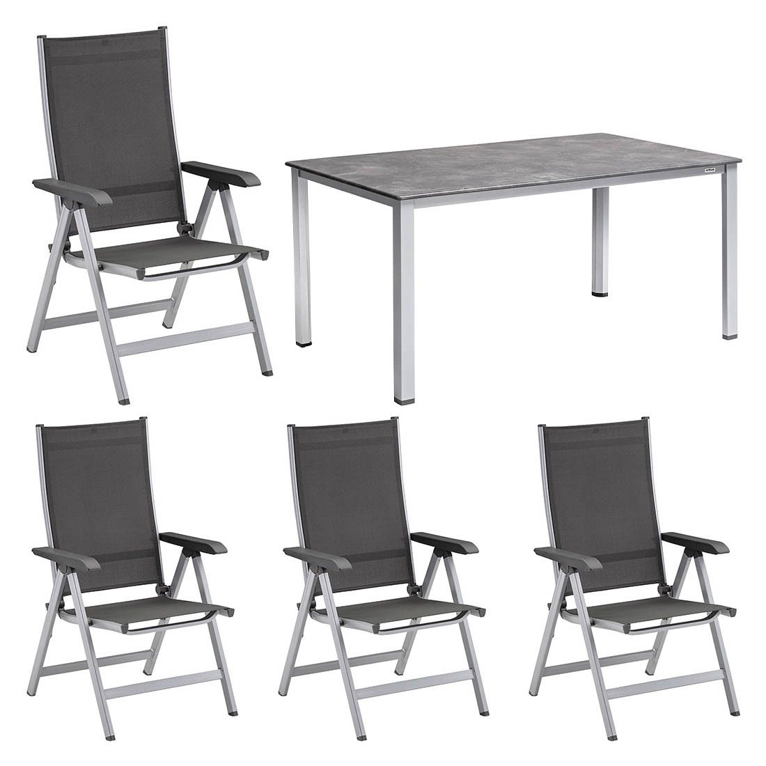 Kettler Basic PlusGartenmöbel-Set M (4 Plätze) Tisch 160x90cm