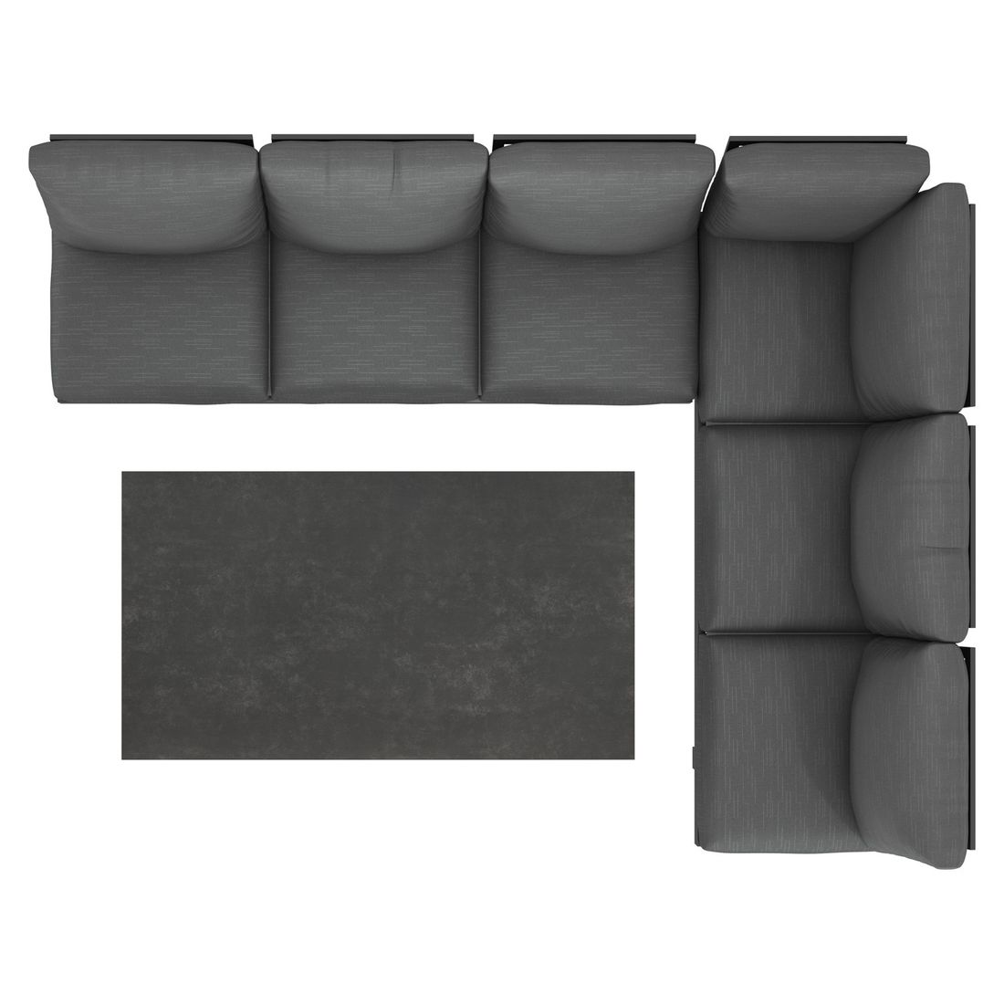 OUTLIV. Atlanta Dininglounge verstellbar Tisch 160x90cm Aluminium/Olefin