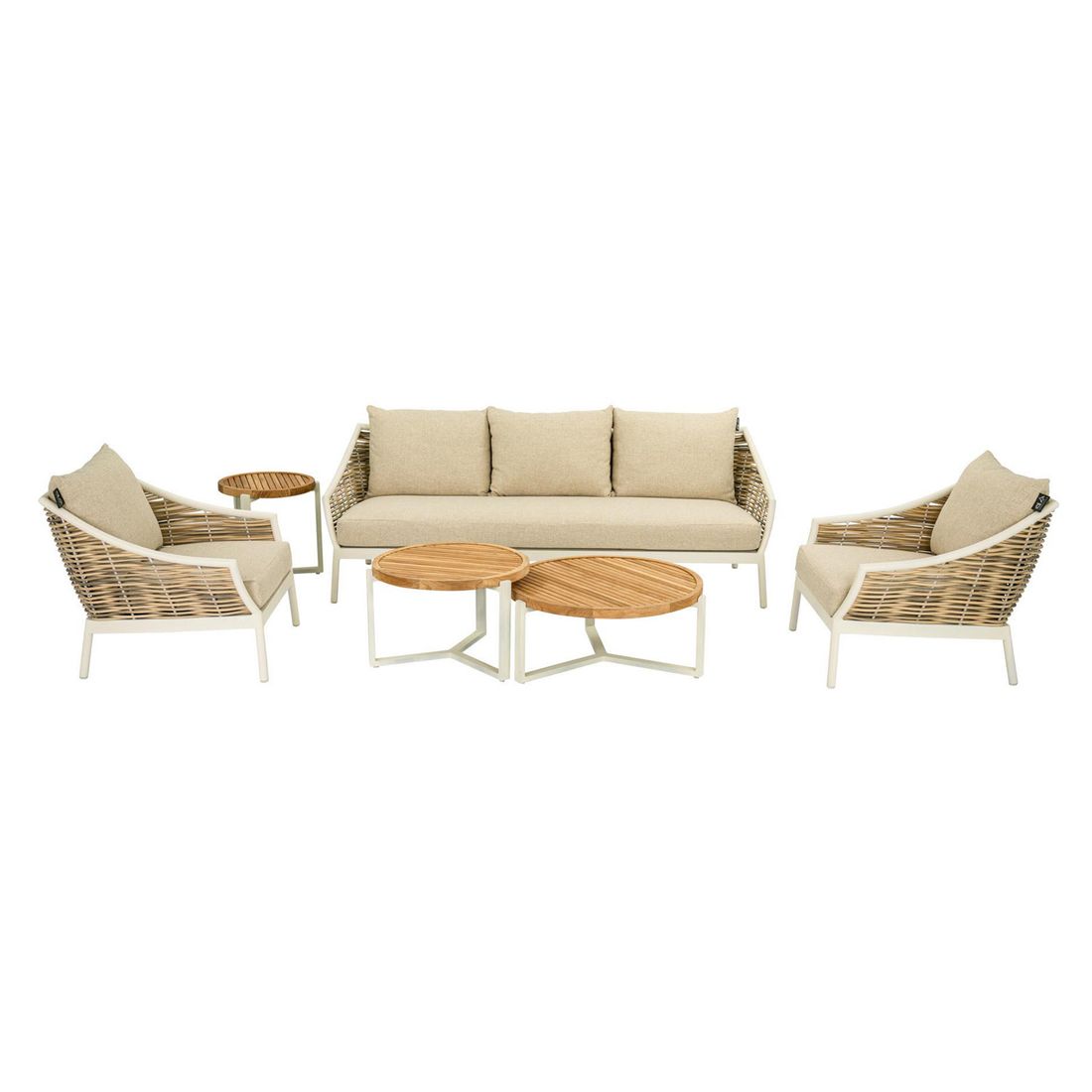 Apple Bee Monaco Loungetisch Aluminium/Teak