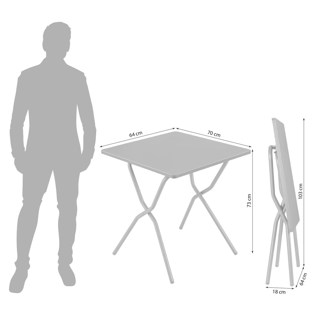 Lafuma Balcony Klapptisch Stahl