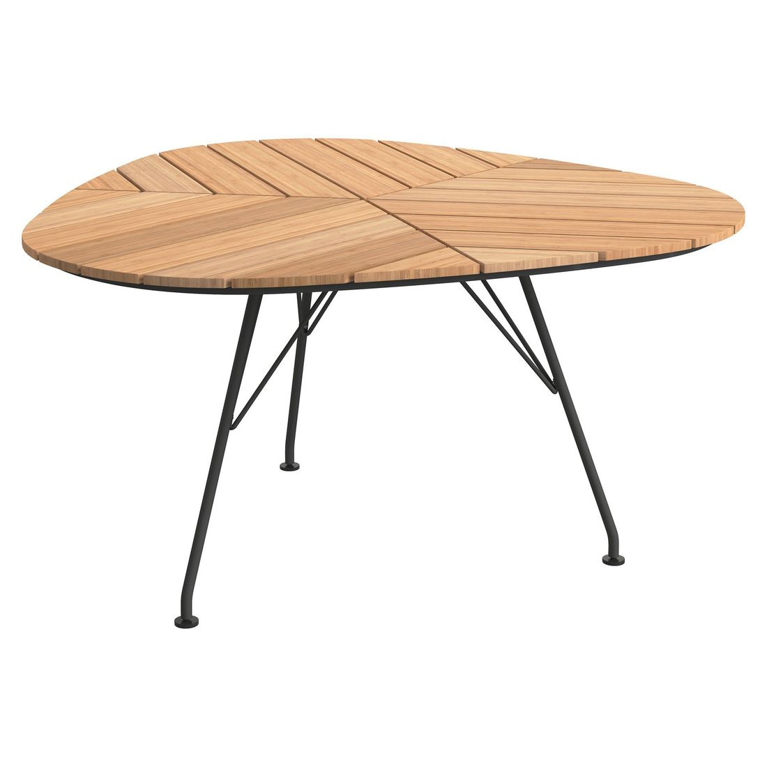 HOUE Leaf Gartentisch 146x146cm Stahl/Bambus