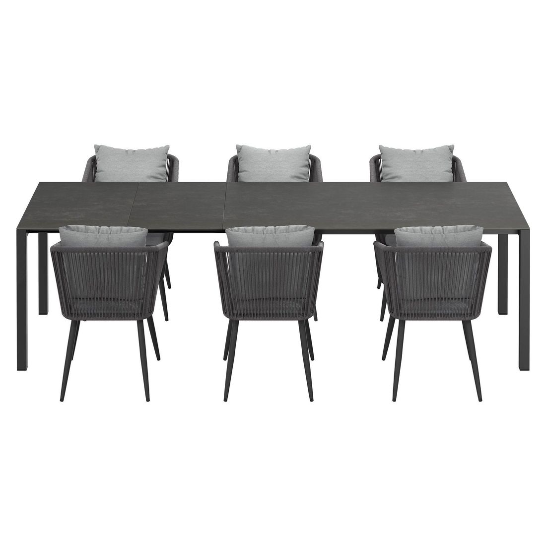 OUTLIV. Alex Gartenmöbel-Set L (6 Plätze) Tisch 160/217/267x91cm