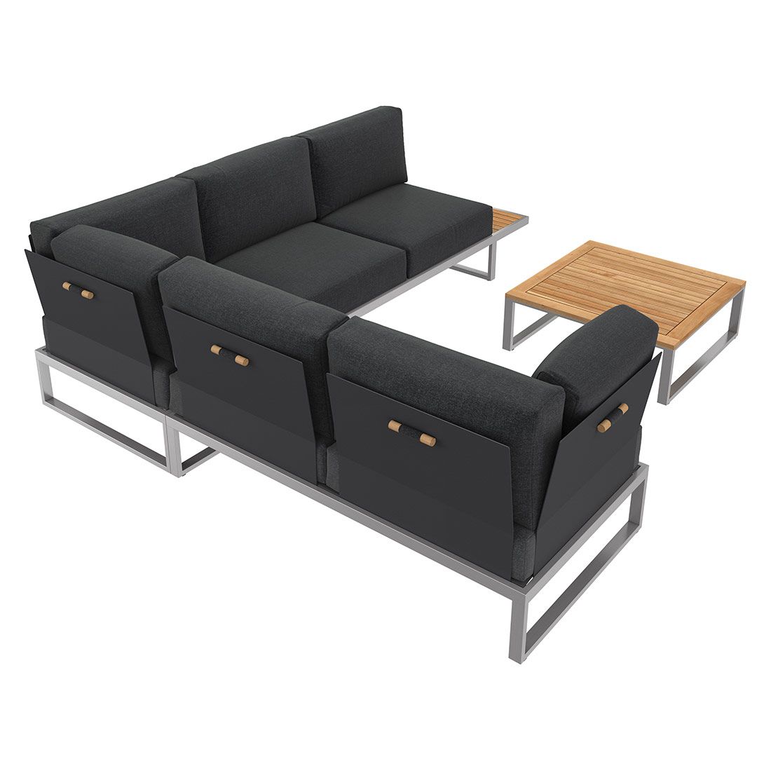 OUTLIV. Capri Ecklounge inkl. Loungetisch Edelstahl/Polyester