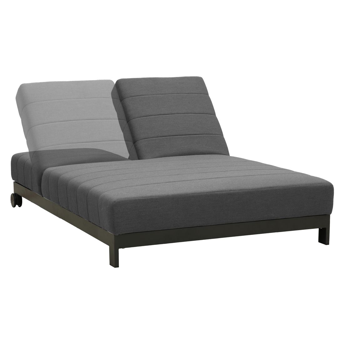 OUTLIV. Miami Doppelliege verstellbar Aluminium/Sunbrella