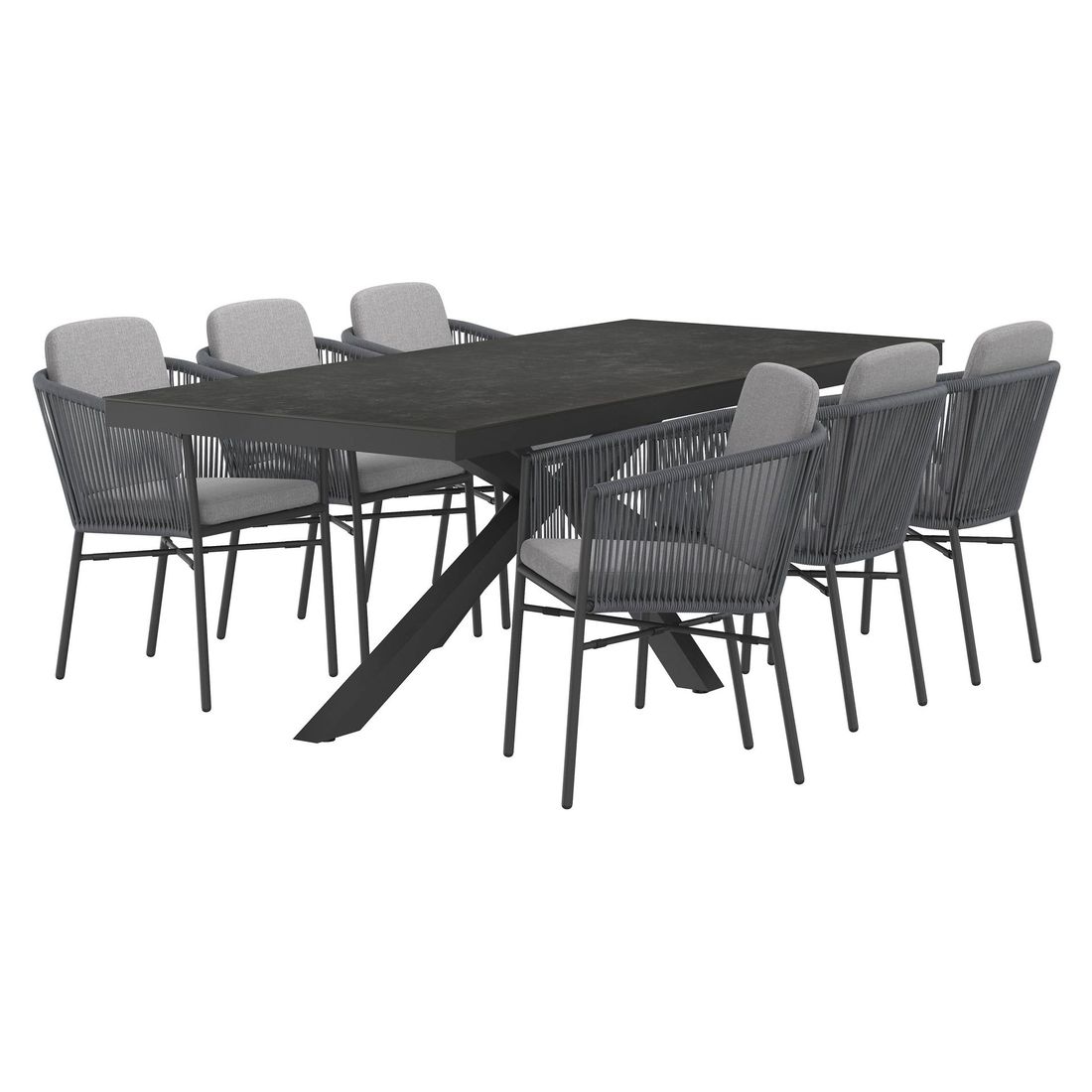 OUTLIV. Ohio Gartenmöbel-Set L (6 Plätze) Tisch 220x100cm