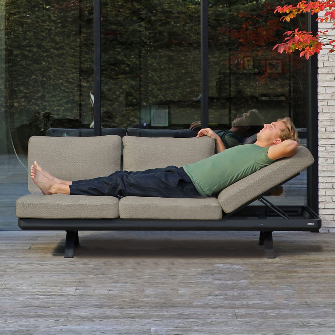 Zebra Sky Lounge Gartenloungesofa verstellbar Aluminium/Sunproof
