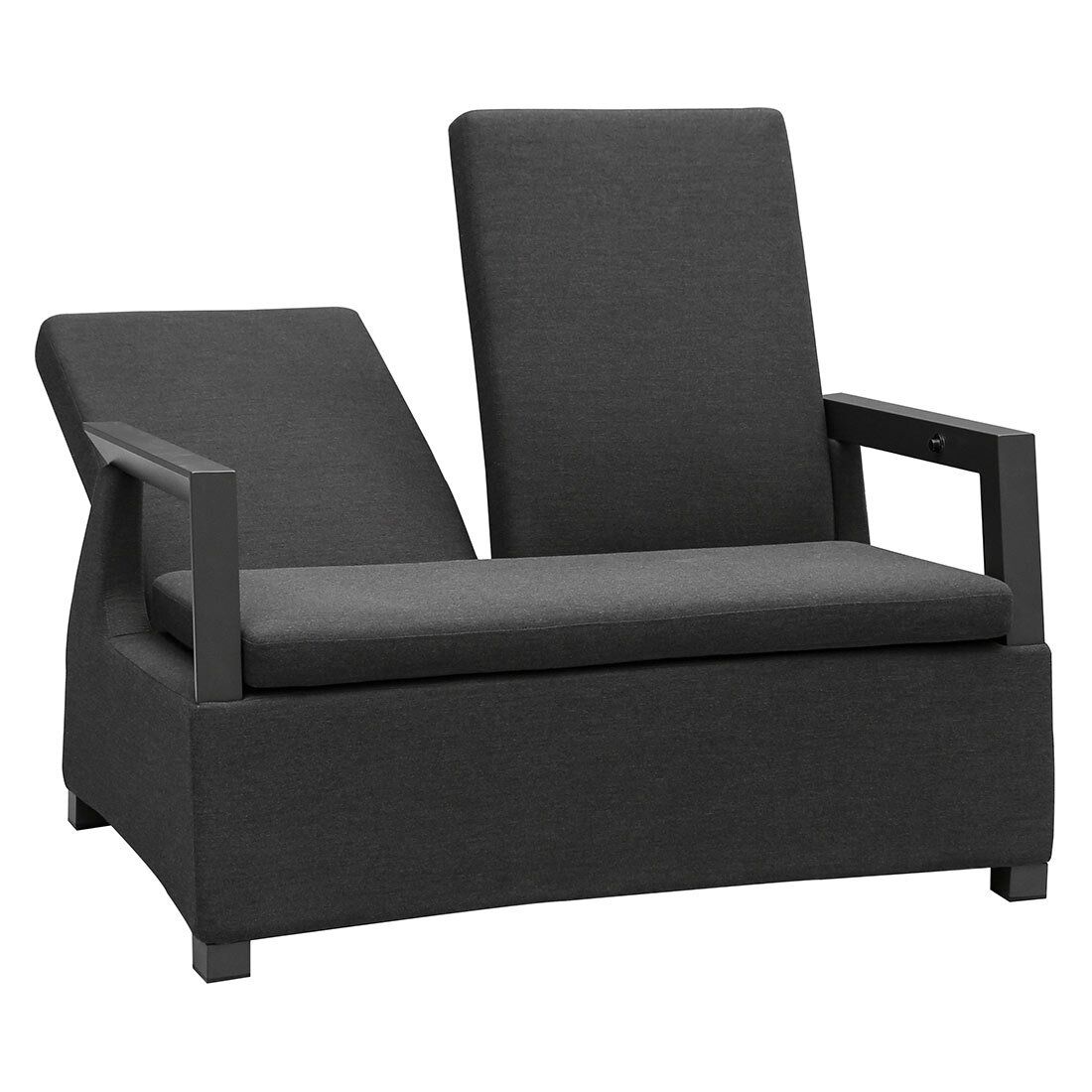 OUTLIV. Malaga Diningsofa verstellbar Aluminium/Sunbrella
