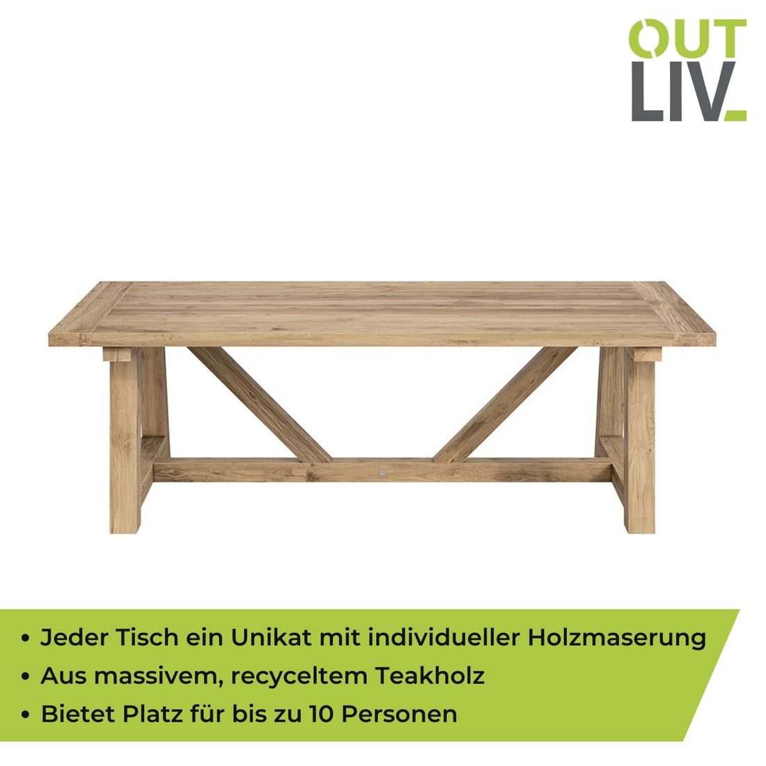 OUTLIV. Marbella Gartentisch 240x110 cm