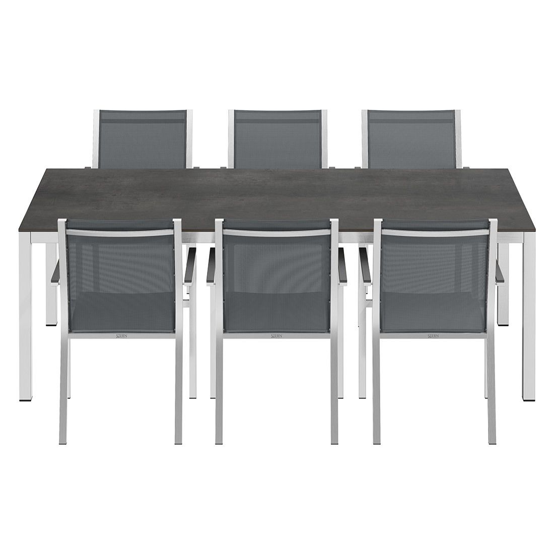 Stern Cardiff Gartenmöbel-Set L (6 Plätze) mit OUTLIV. Tisch 220x100cm