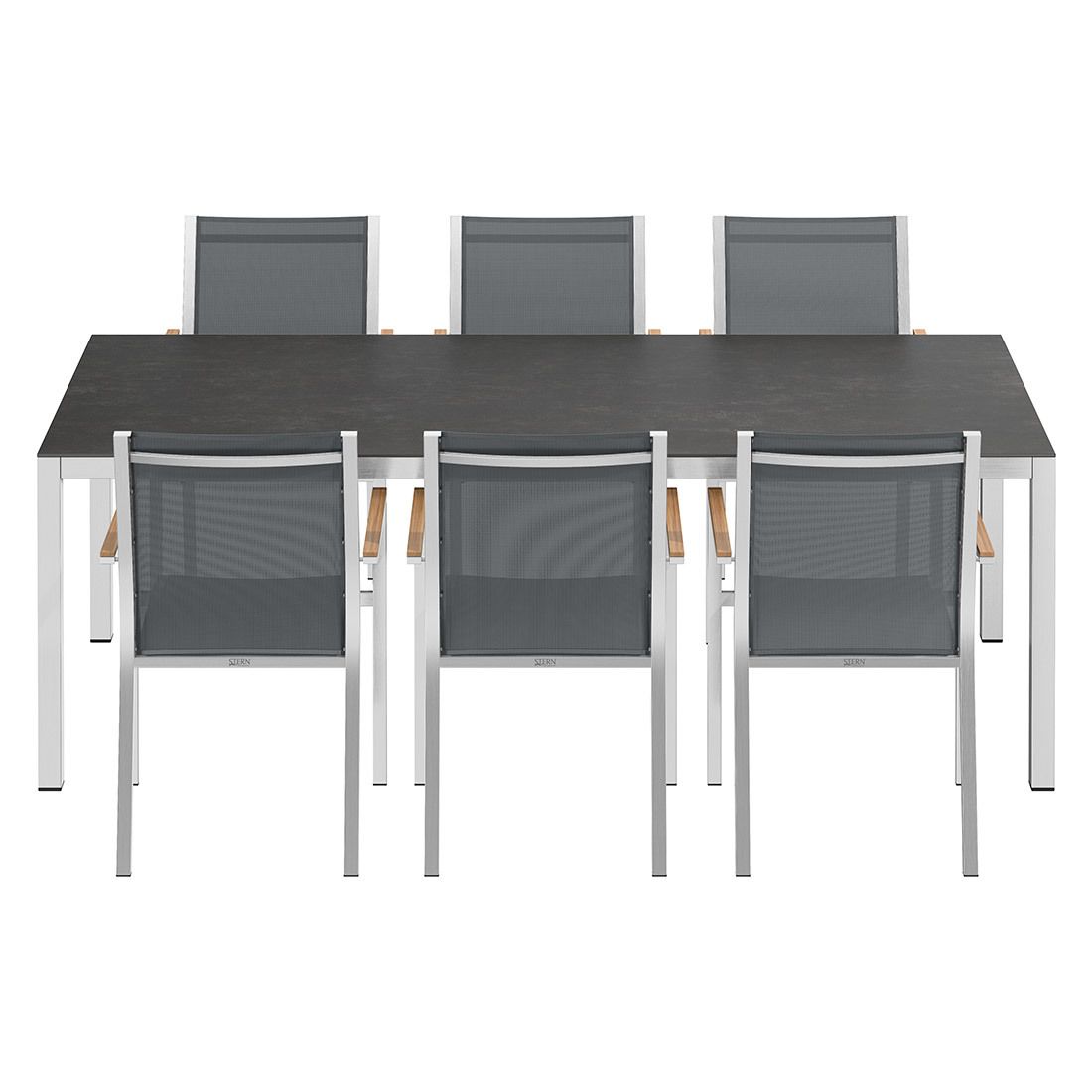 Stern Cardiff Gartenmöbel-Set L (6 Plätze) mit OUTLIV. Tisch 220x100cm
