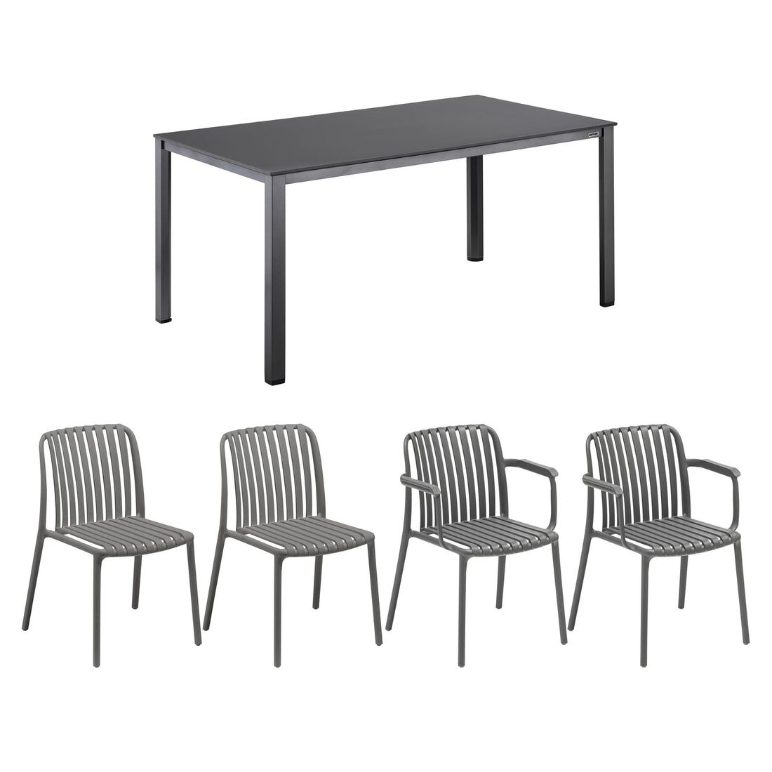 Kettler Lago Gartenmöbel-Set M (4 Plätze) Tisch 160x95cm