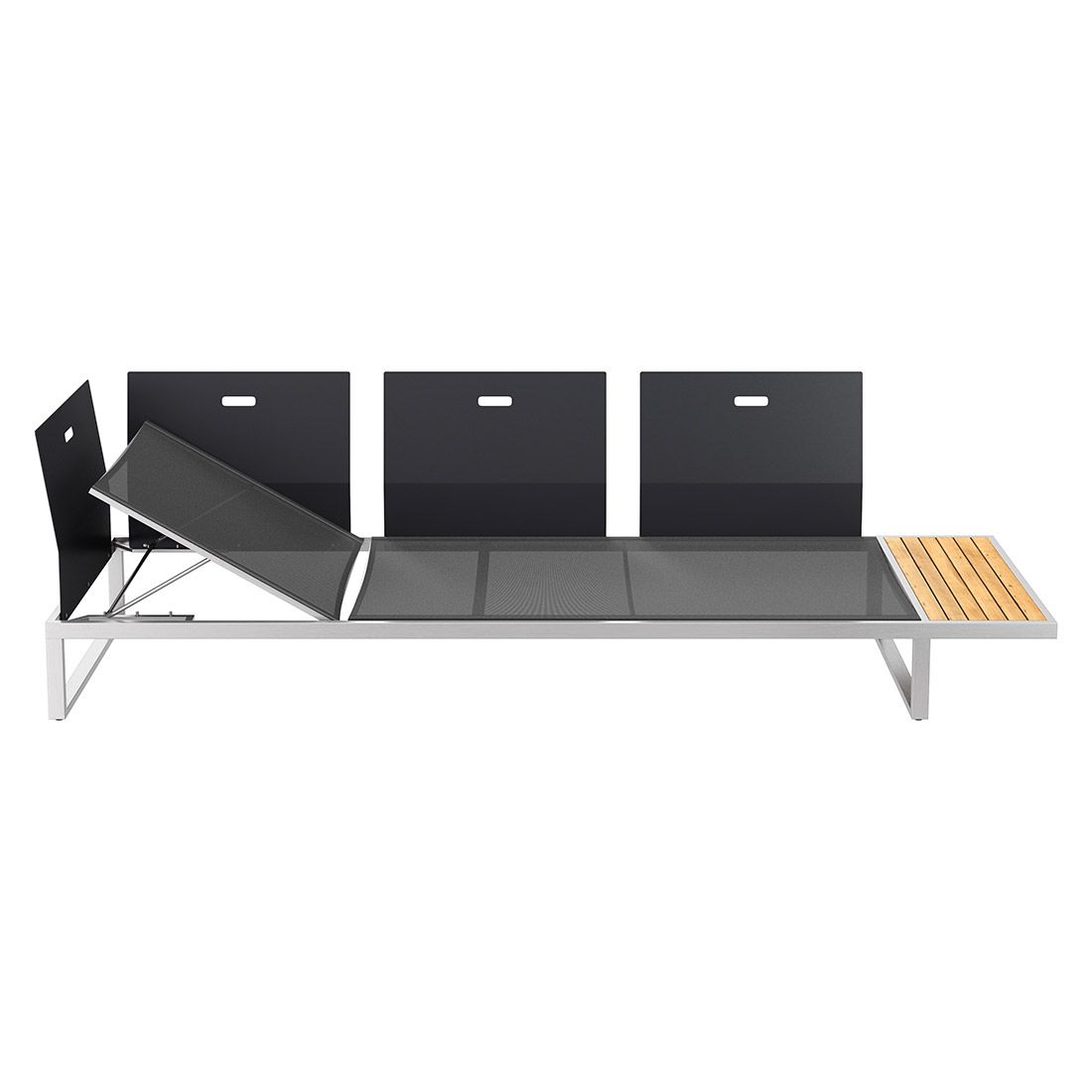 OUTLIV. Capri Gartenloungesofa verstellbar Edelstahl/Polyester