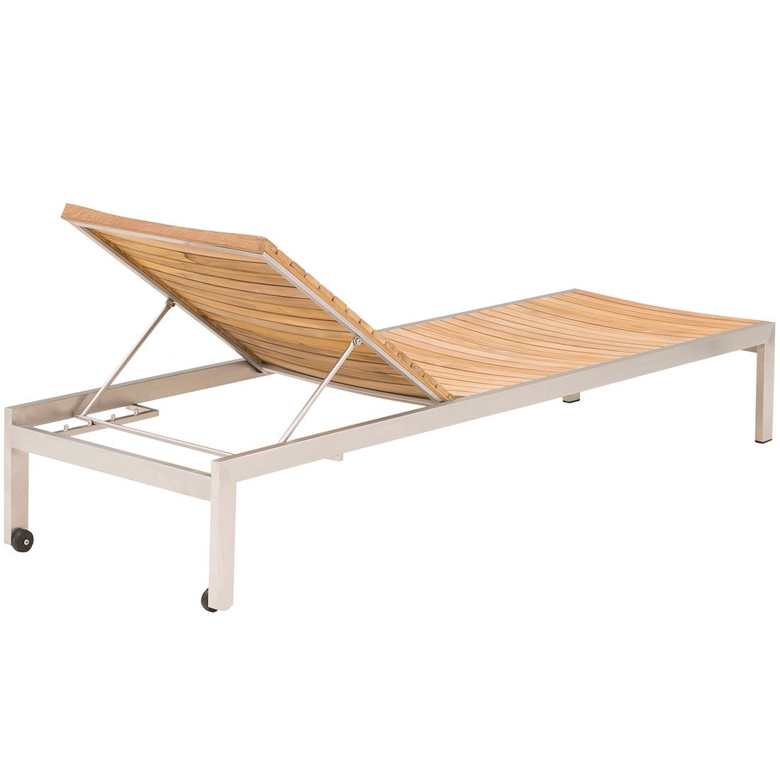 OUTLIV. Pasadena Gartenliege verstellbar Edelstahl/Teak