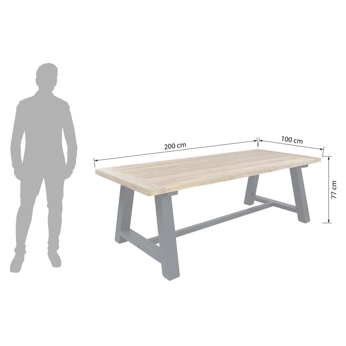 OUTLIV. Omaha Gartenmöbel-Set L (6 Plätze) Tisch 200x100cm