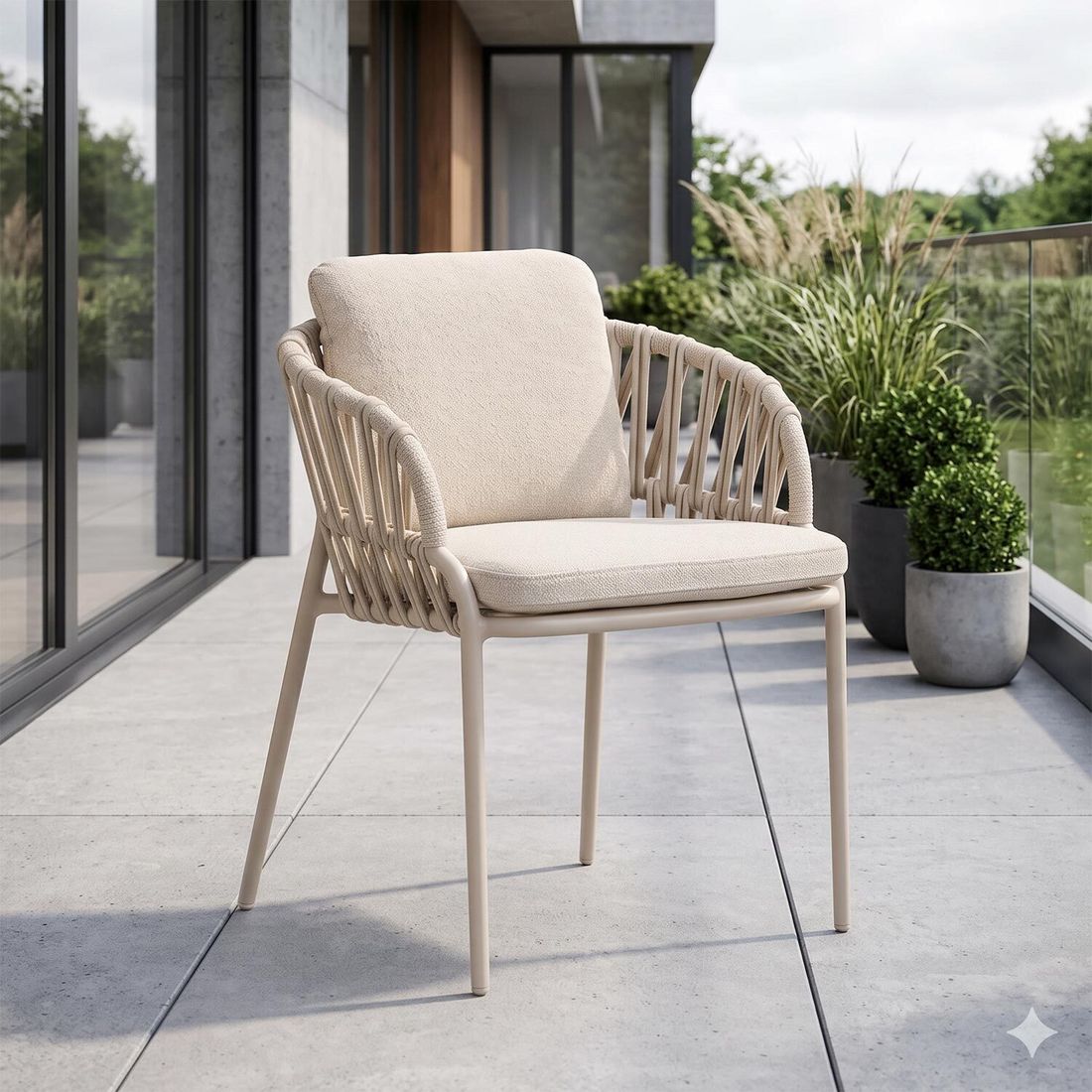 Zebra Ares Gartensessel Aluminium mit Sitz- und Rückenkissen