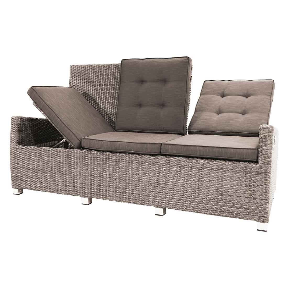 Ploß Nizza Comfort Diningsofa verstellbar Geflecht/Polyester