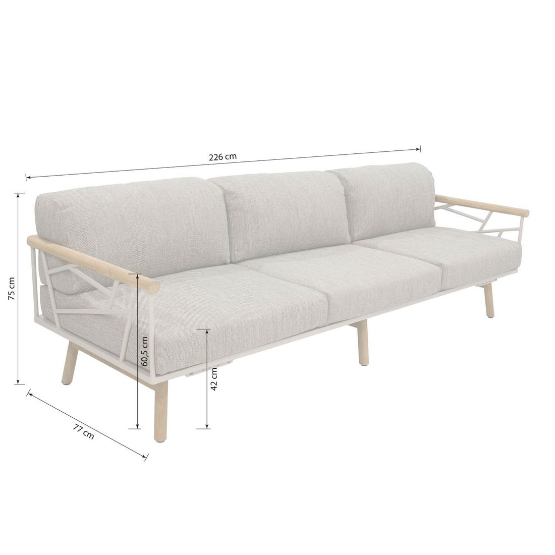 Zebra Solena Ecklounge inkl. Loungetisch Edelstahl/Teak/Sunproof