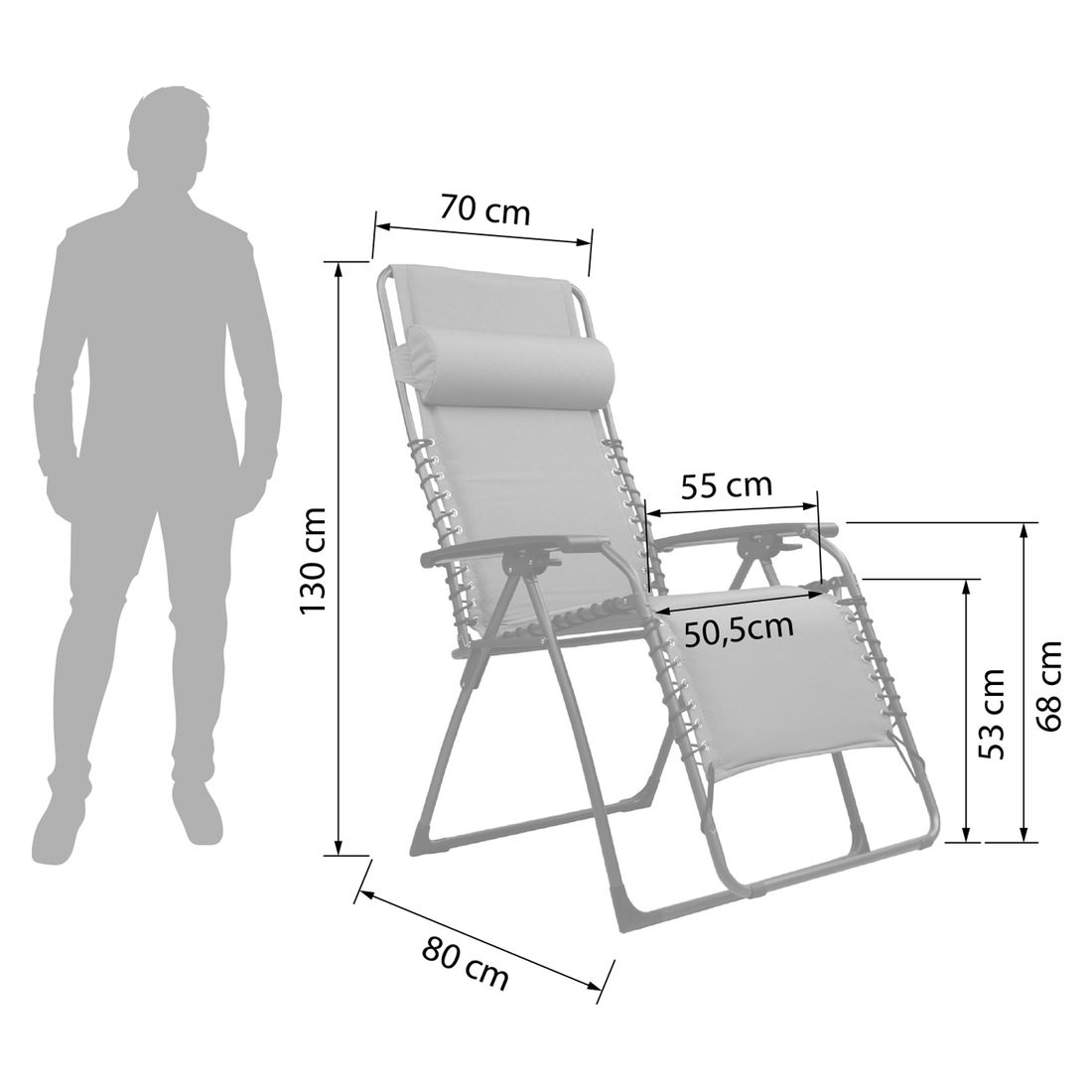 Sungörl Oasi XL Relaxliege Stahl/Olefin