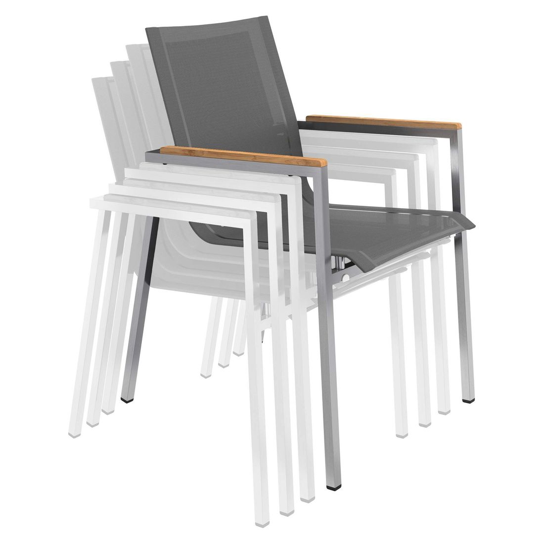 OUTLIV. Rimini Gartenmöbel-Set M (4 Plätze) Tisch 160/217/267x92cm