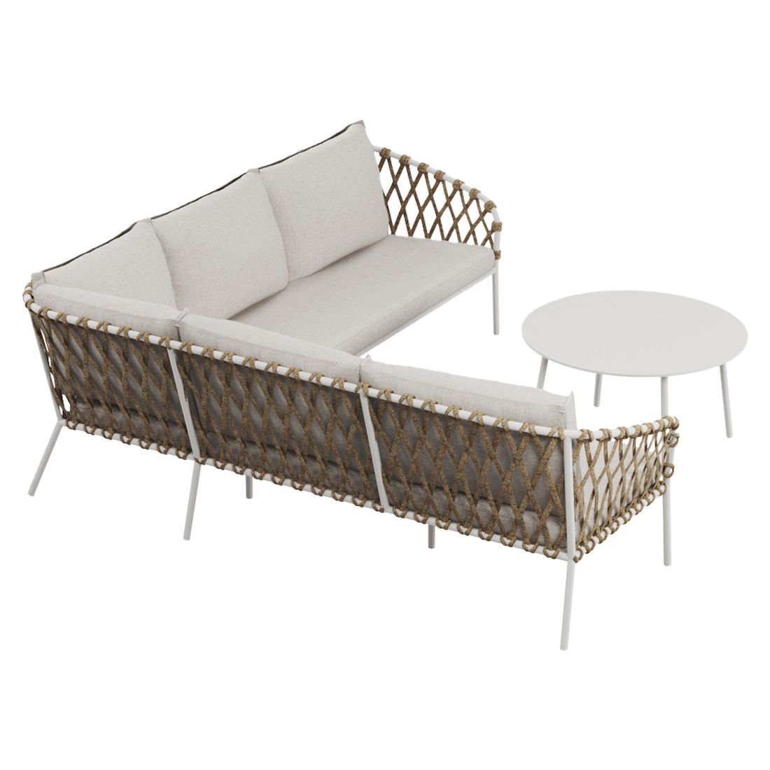 OUTLIV. Tanami Ecklounge inkl. Loungetisch Stahl/Rope/Olefin