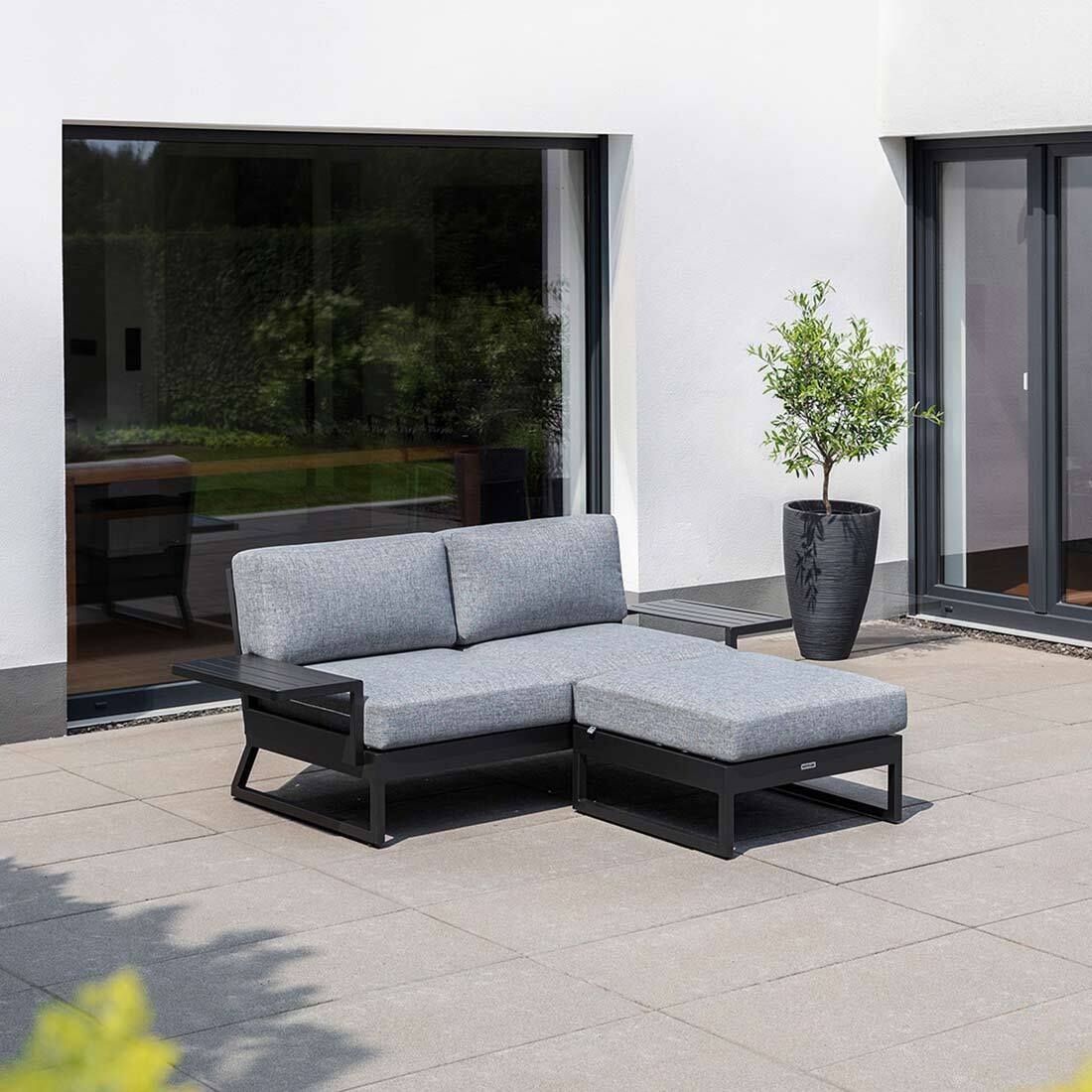 Kettler Ocean Skid Platform Gartenloungesofa inkl. Loungehocker Aluminium/Olefin
