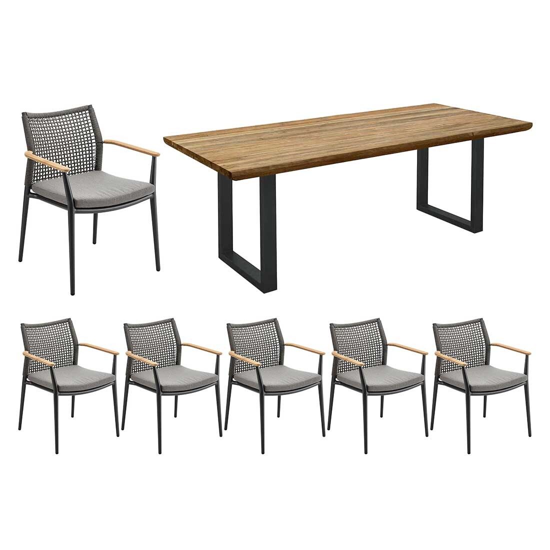 Solpuri Vera Gartenmöbel-Set L (6 Plätze) mit OUTLIV. Tisch 200x100cm