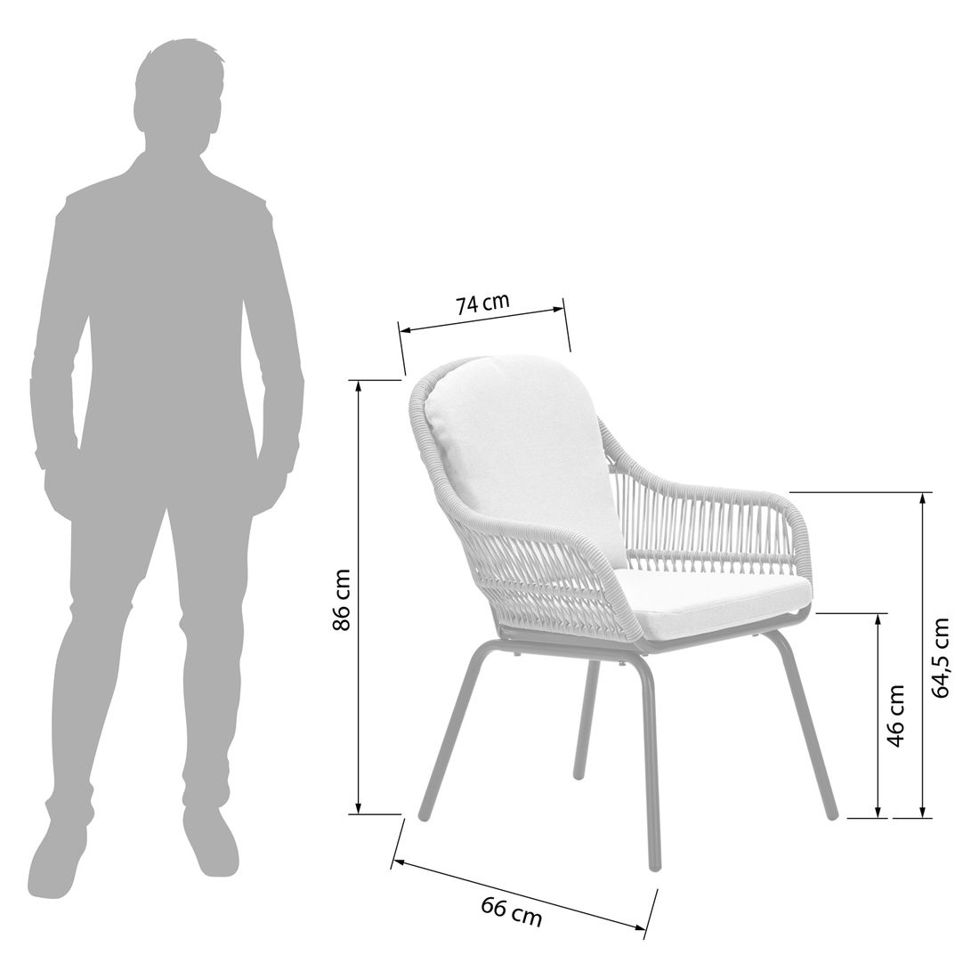 Garden Impressions Triton Gartensessel Aluminium mit Sitz-und Rückenkissen