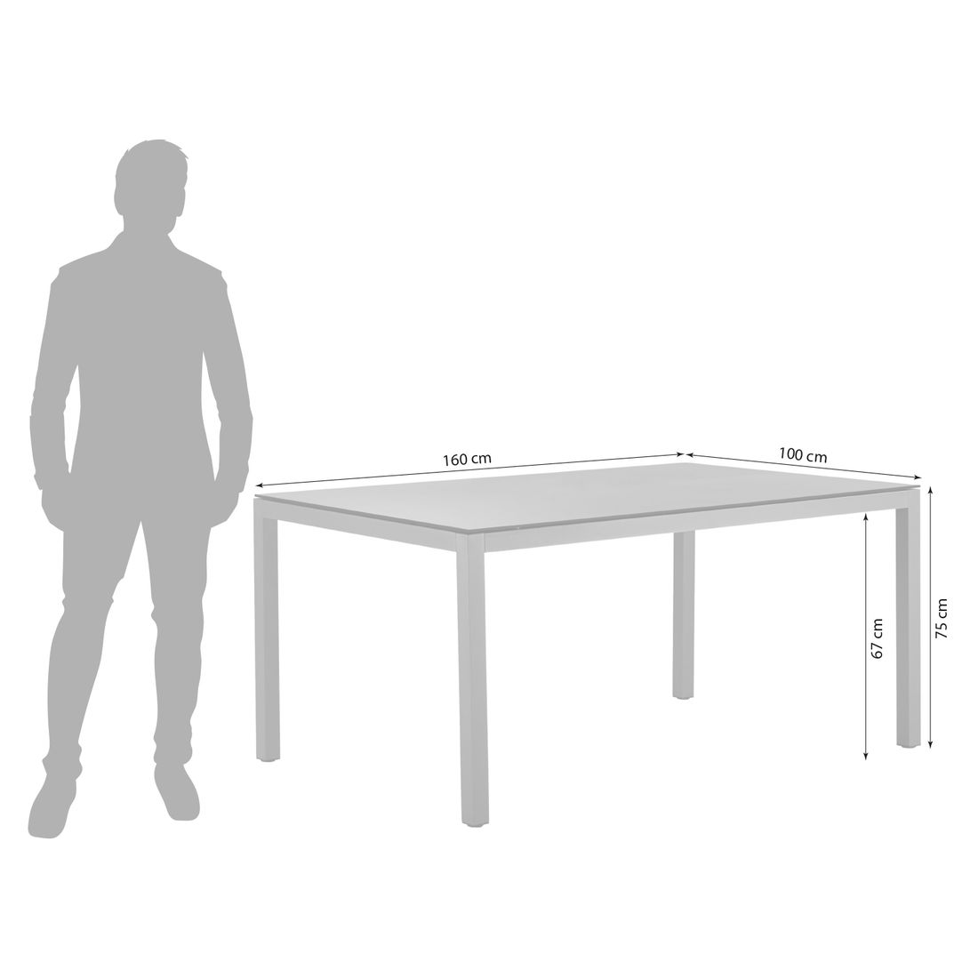 Solpuri Classic Gartentisch Aluminium/HPL