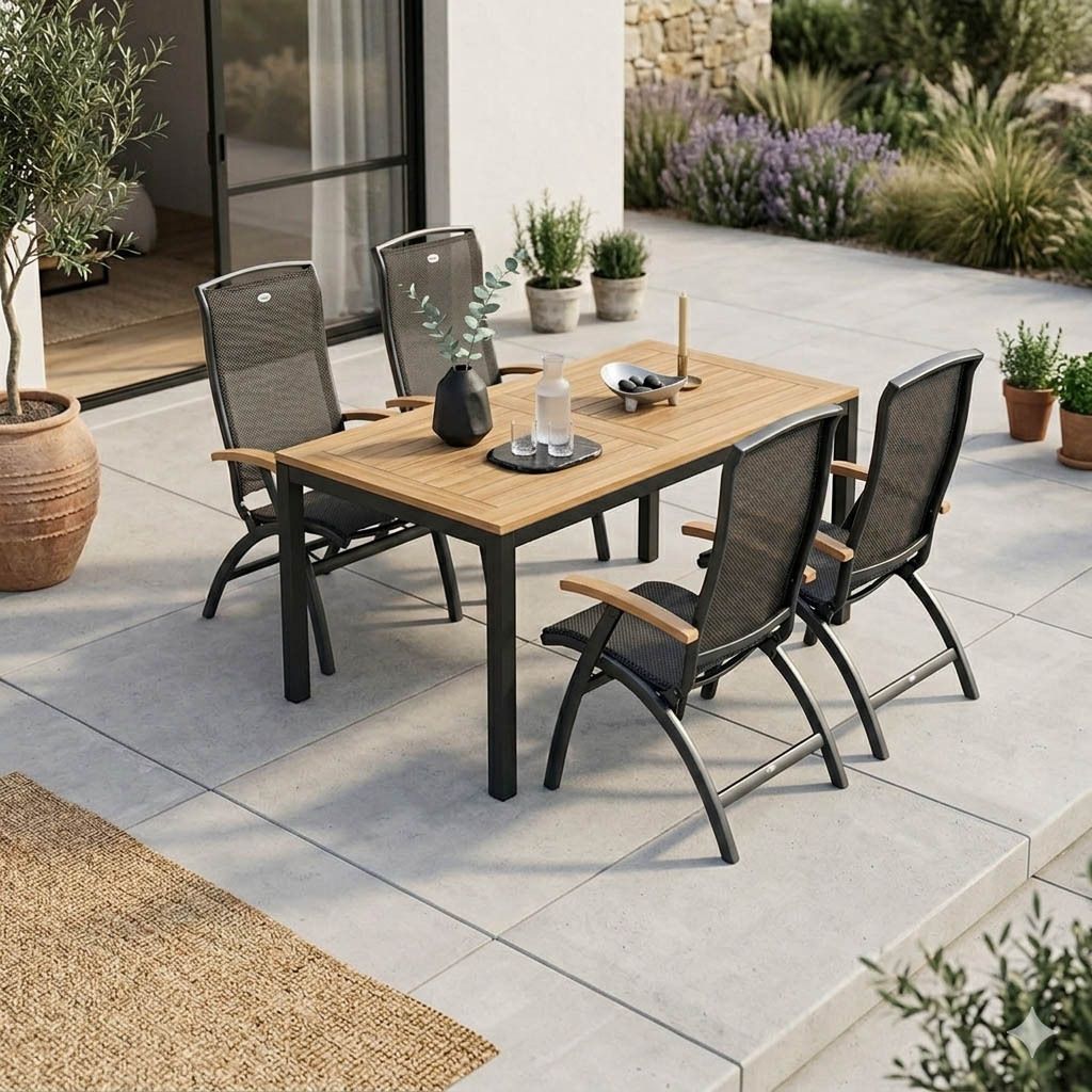Hartman Da Vinci Gartenmöbel-Set M (4 Plätze) Tisch 160x90cm
