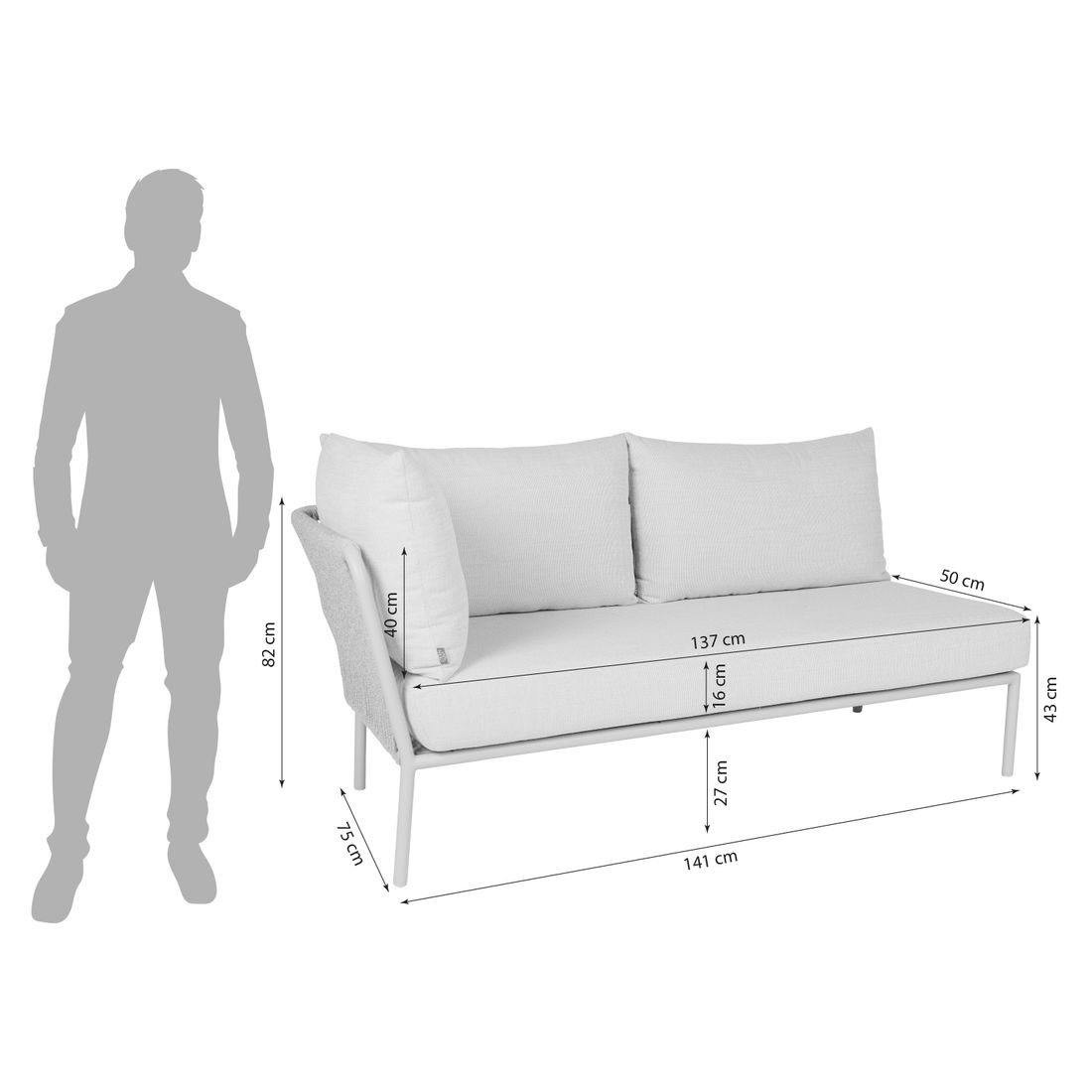 Stern Romy Endmodul Aluminium/Rope/Outdoorstoff