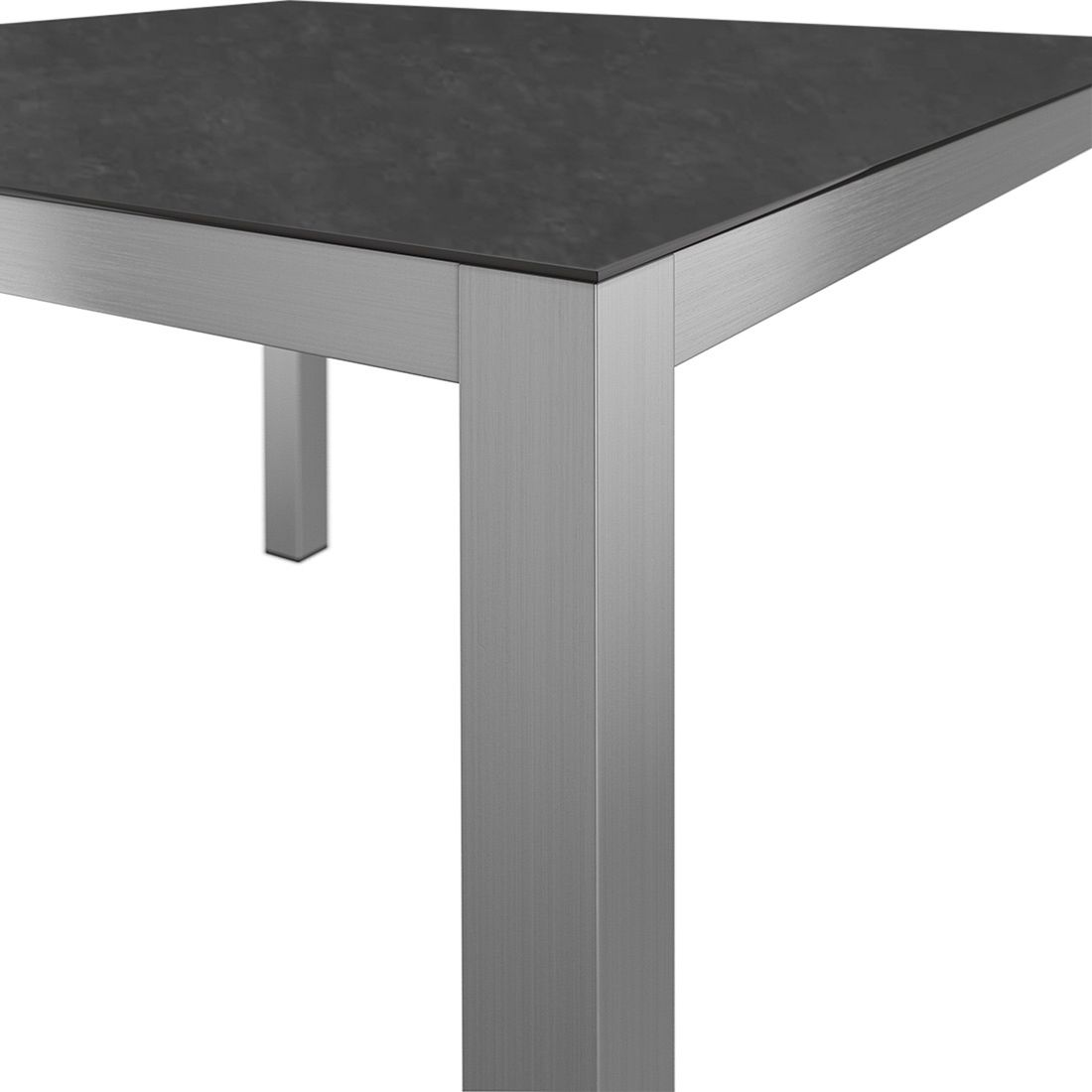 OUTLIV. Gartentisch 90x90cm Edelstahl/Glaskeramik