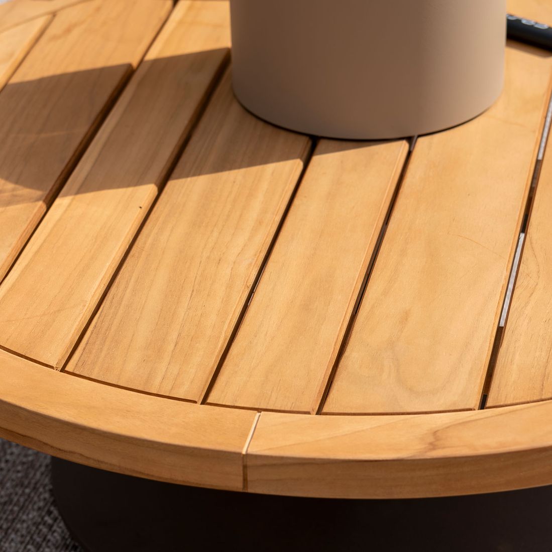4Seasons Yoga Loungetisch Ø45cm Aluminium/Teak