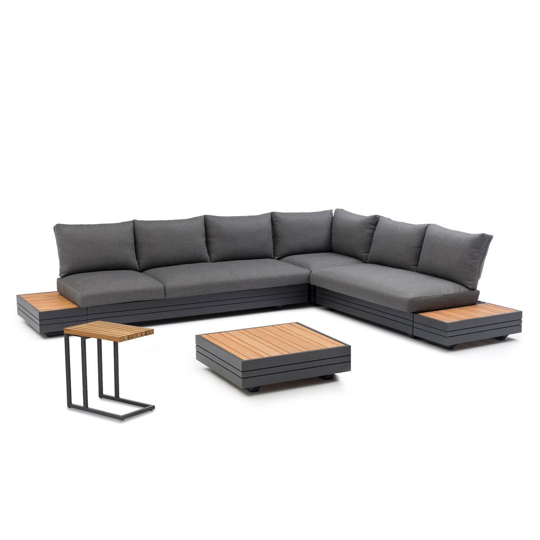 Zebra Cubo Neo Ecklounge inkl. Loungetische Aluminium/Sunproof