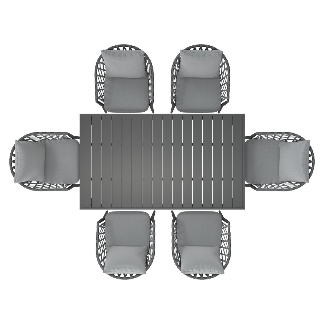 LC Garden Sunrepo Gartenmöbel-Set L (6 Plätze) mit OUTLIV. Tisch 155x90cm