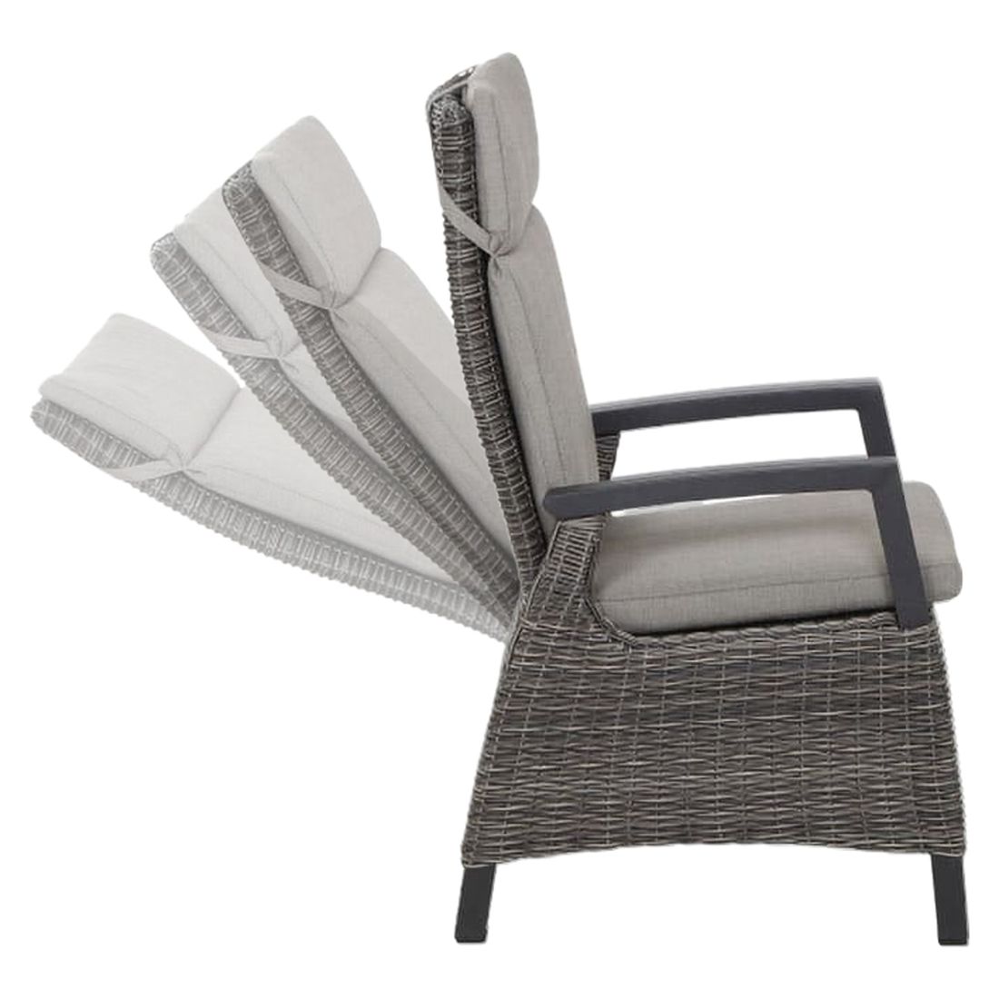 Siena Garden Cordio Gartenmöbel-Set L verstellbar (6 Plätze) Tisch 205/265x103cm