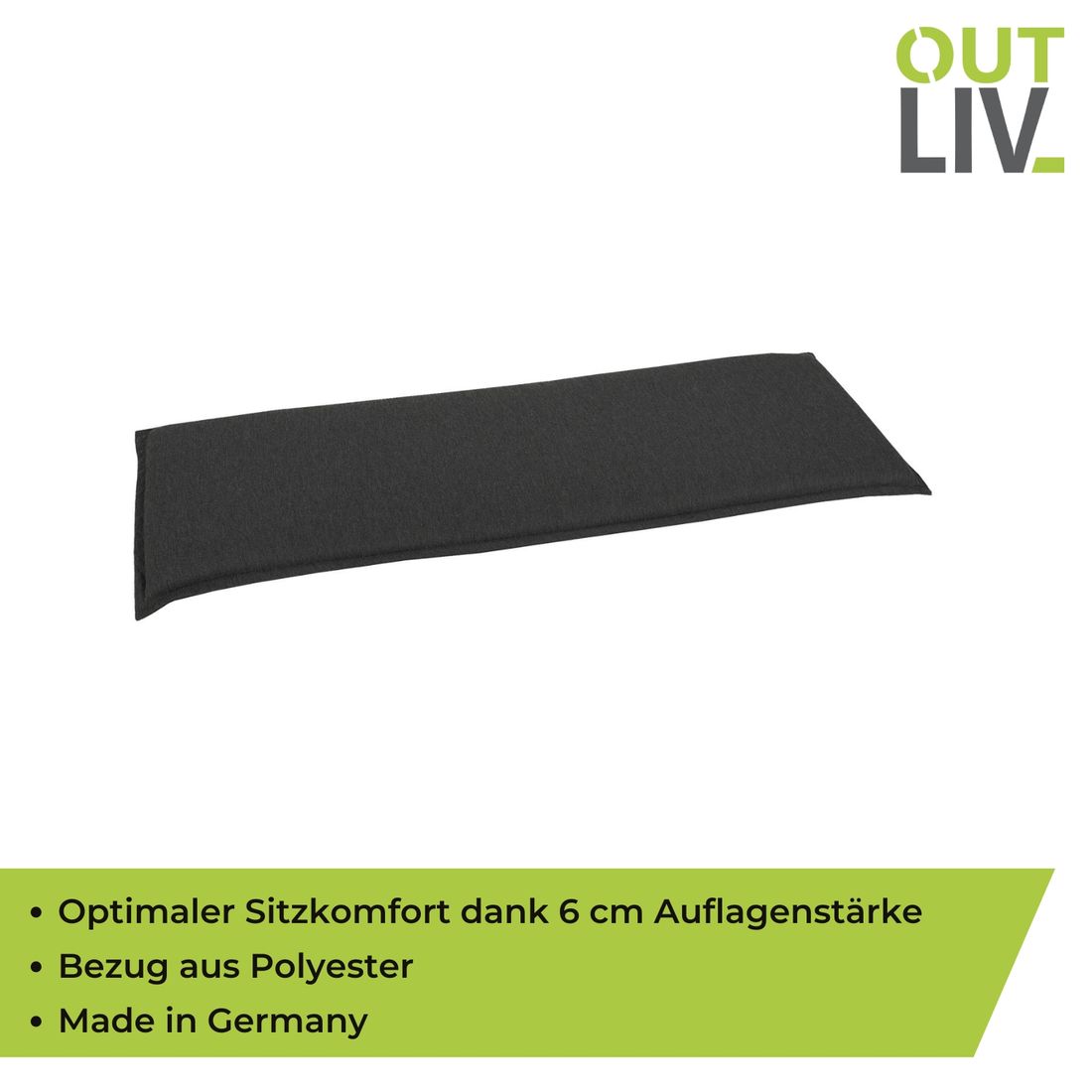 OUTLIV. 3-Sitzer Bankauflage 146x48x6cm