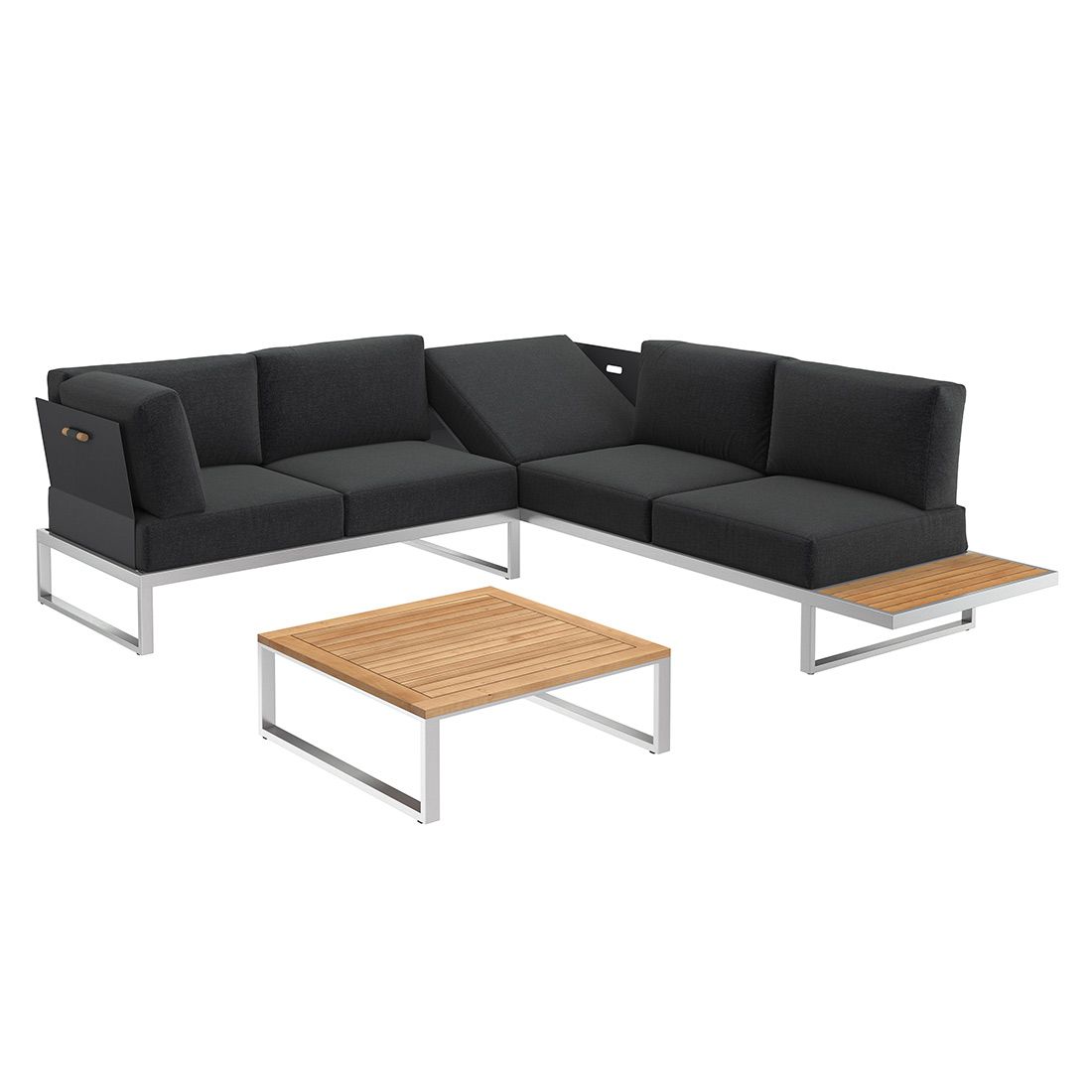 OUTLIV. Capri Ecklounge inkl. Loungetisch Edelstahl/Polyester