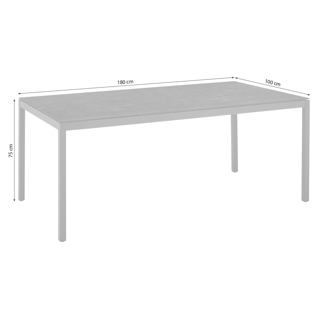 OUTLIV. Mia Gartentisch Aluminium/Keramik