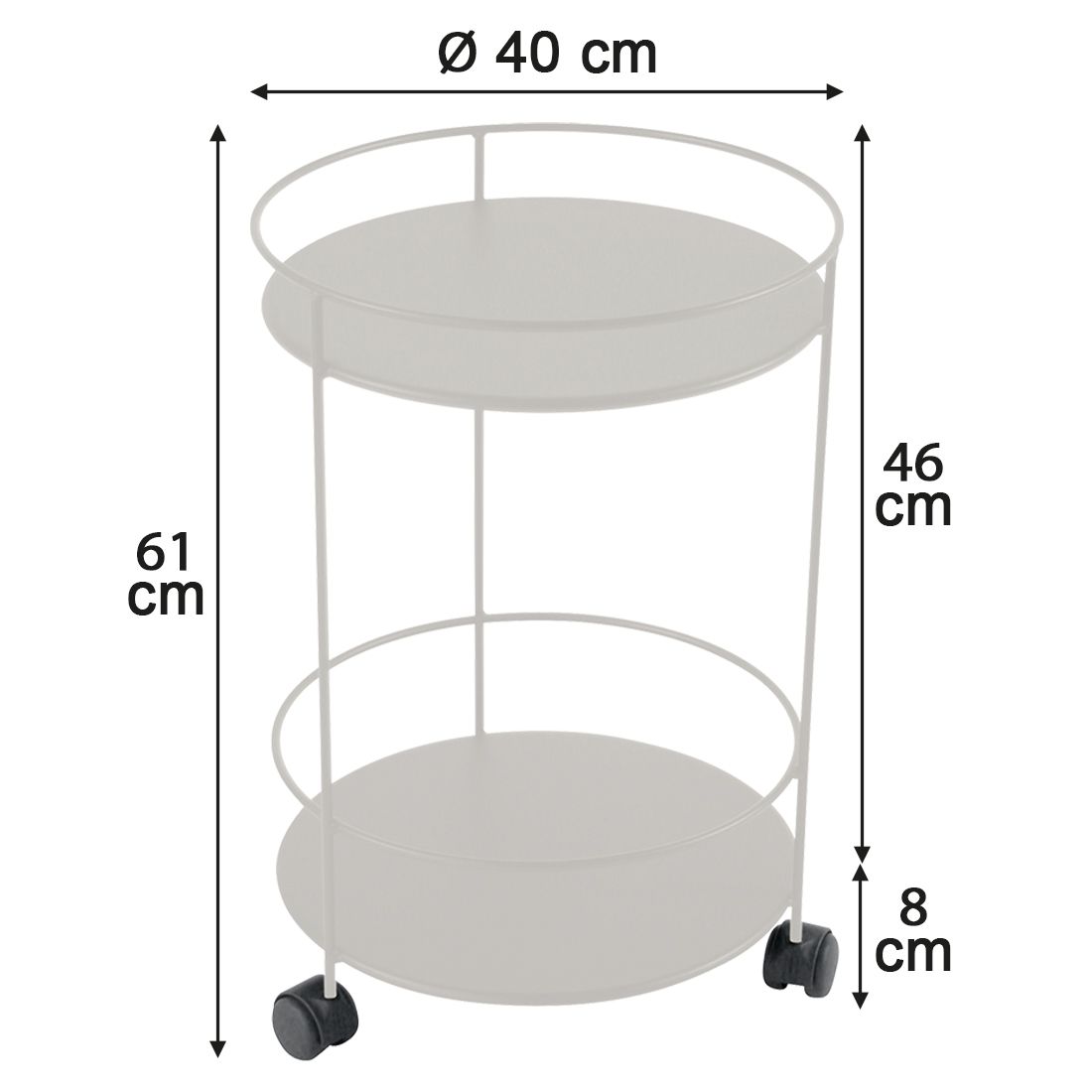 Fermob Guinguette Tisch Ø40cm Stahl