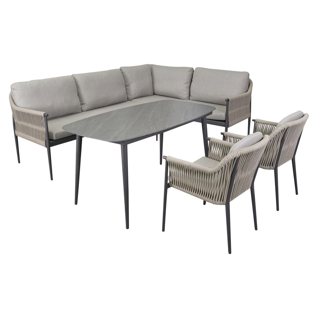 LC Garden Bari Ecklounge Aluminium/Rope